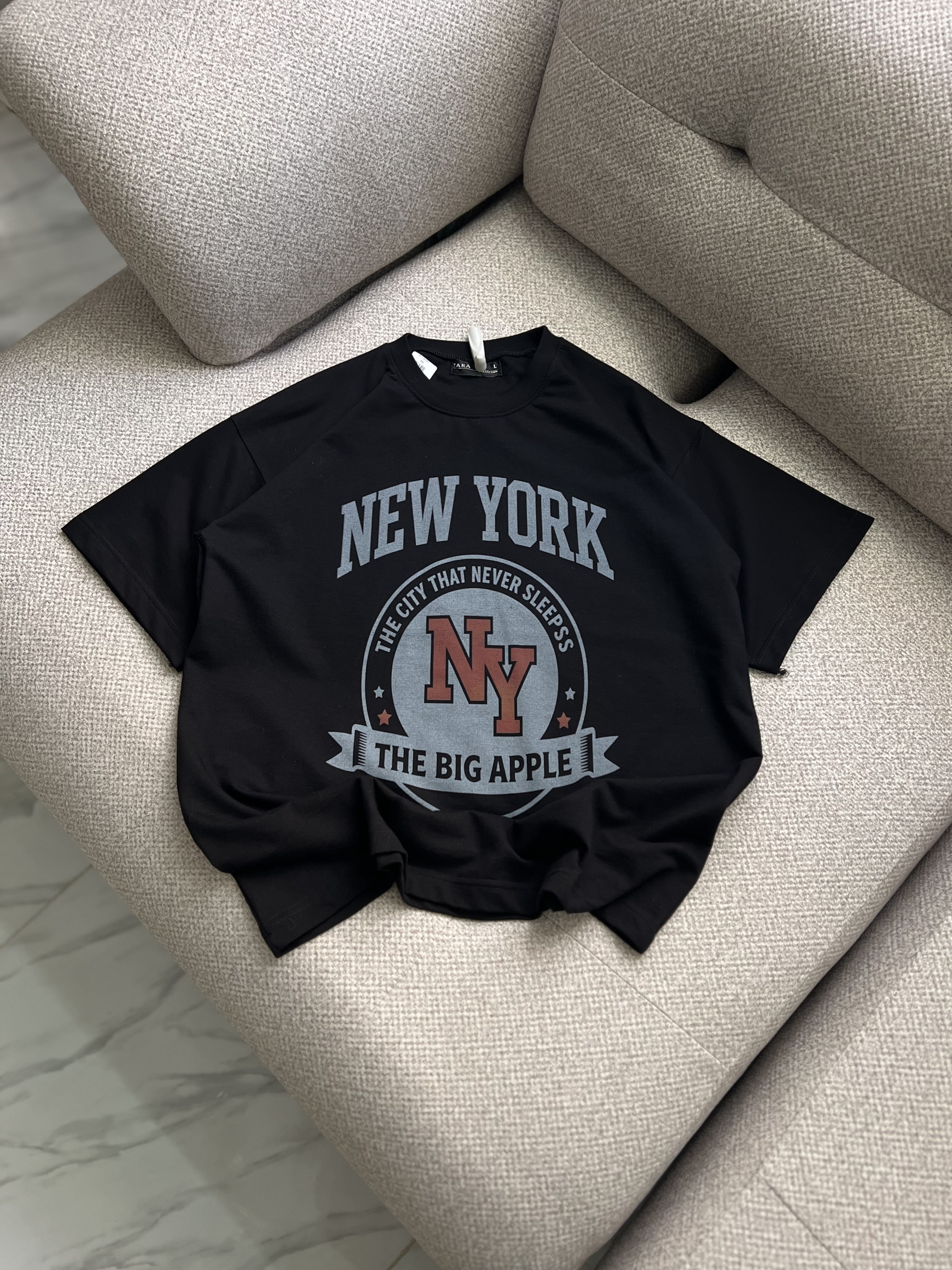 تیشرت نخ پنبه قواره اور چاپ NBA | رنگ مشکی و سفید