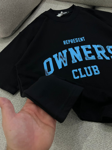 تیشرت اورسایز مشکی طرح OWNERS CLUB